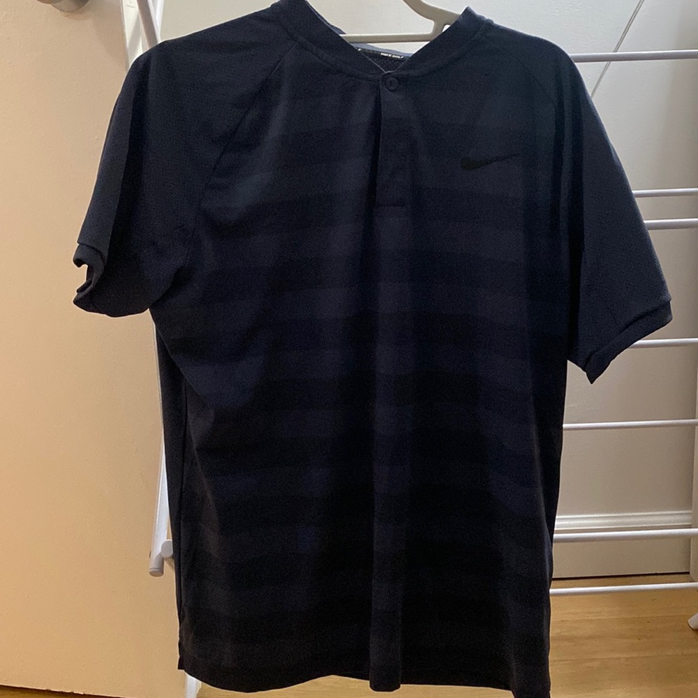 Nike Golf Blade color shirt navy blue striped size Large